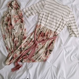 Bellamie Floral Stripe Maxi